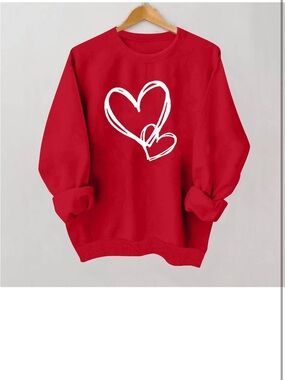 Red Heart Graphic Women’s Sweatshirt
